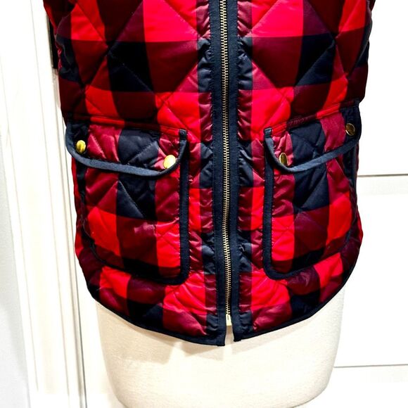 J. Crew Excursion Quilted Down Vest Buffalo Check. Size XS. - Picture 4 of 10